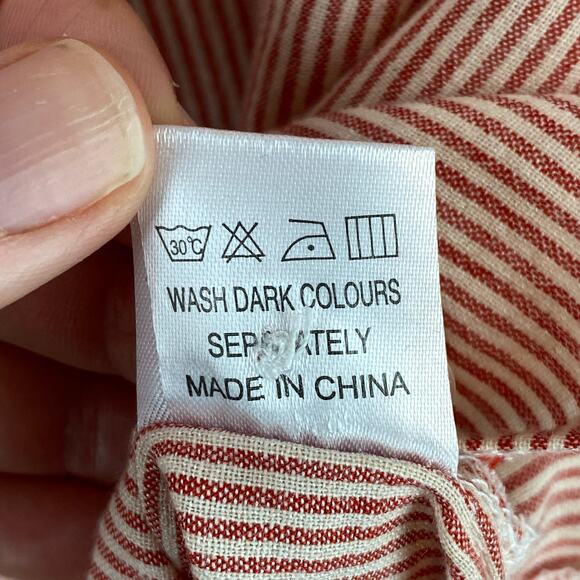 NWT OMSJ Red Seersucker Striped Button Down Front Pocket Shirt Plus Size 2XL - Picture 9 of 12